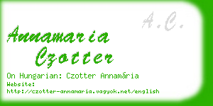 annamaria czotter business card